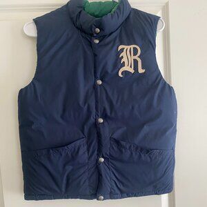 Ralph Lauren Reversible  vest  navy blue and green  size -S